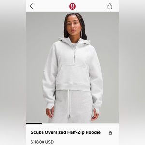 LULULEMON SCUBA HALF-ZIP WITH HOOD